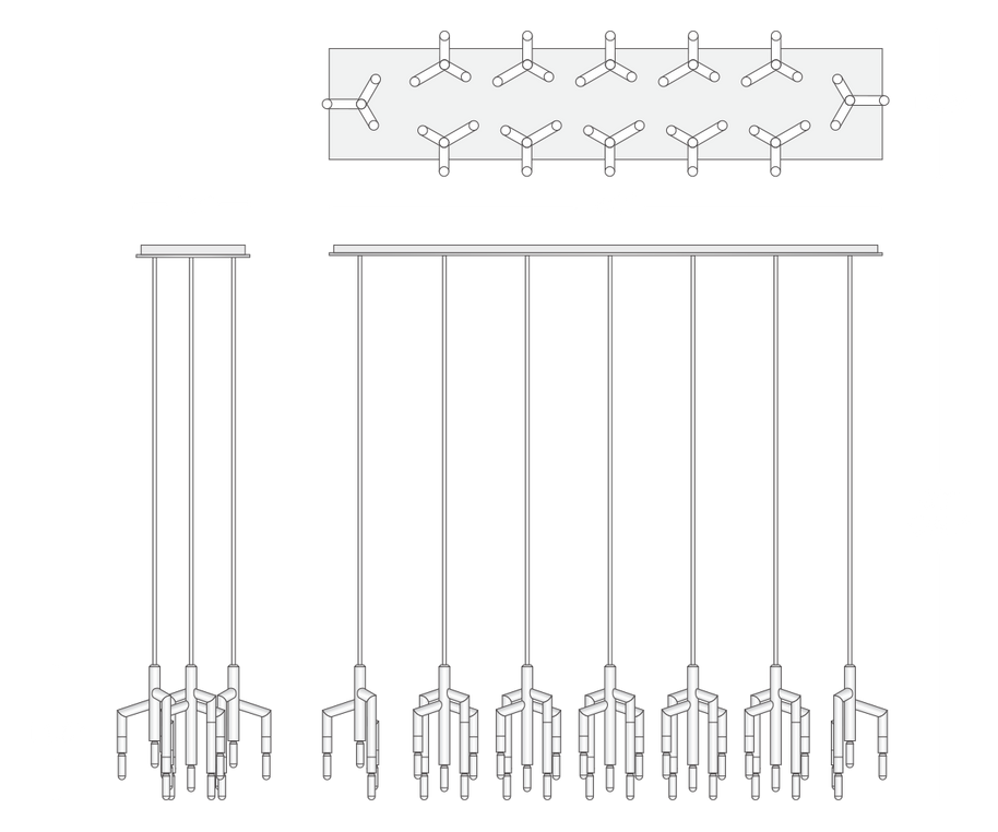 Rameau Linear Chandelier
