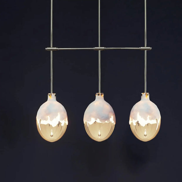 GLOW 3 IN LINE CHANDELIER