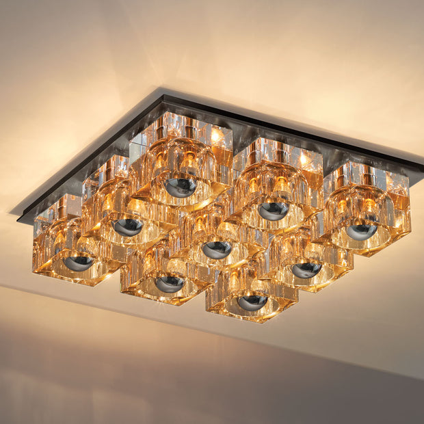 Glacon 9 Light Flush Mount