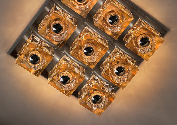 Glacon 9 Light Flush Mount