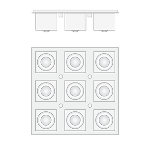 Glacon 9 Light Flush Mount