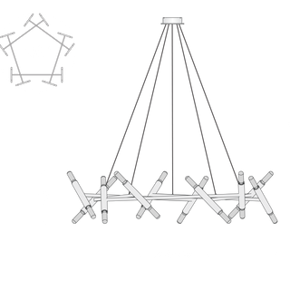 Le Petite Pentagone Chandelier