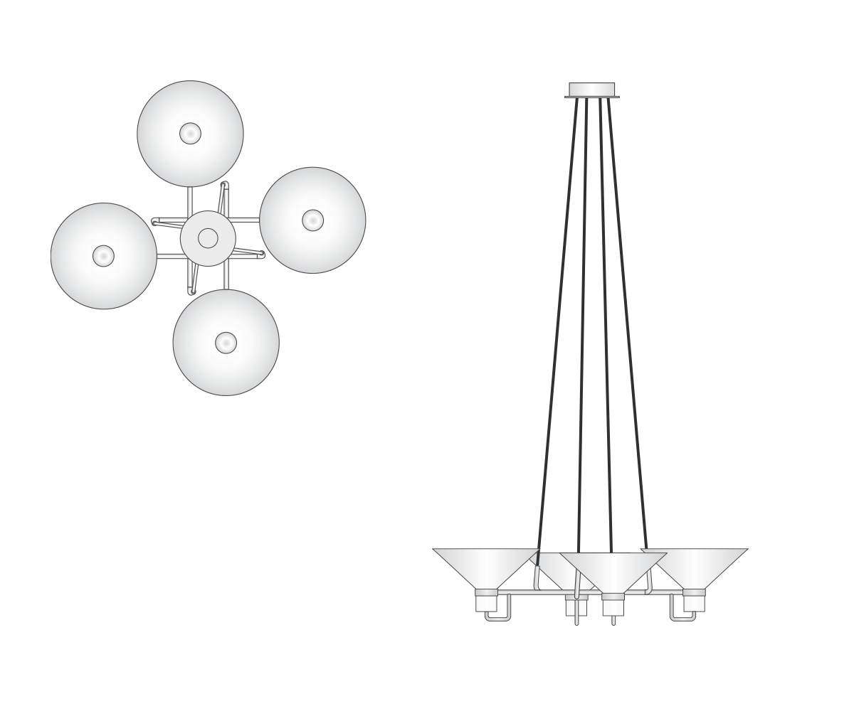 Lauriston 4 Light Pendant