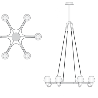 Montalembert 6 Light Chandelier
