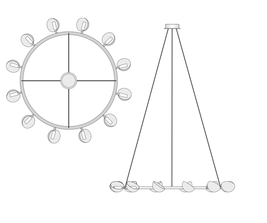 Avion Circular Chandelier - 12 Light