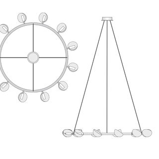 Avion Circular Chandelier - 12 Light
